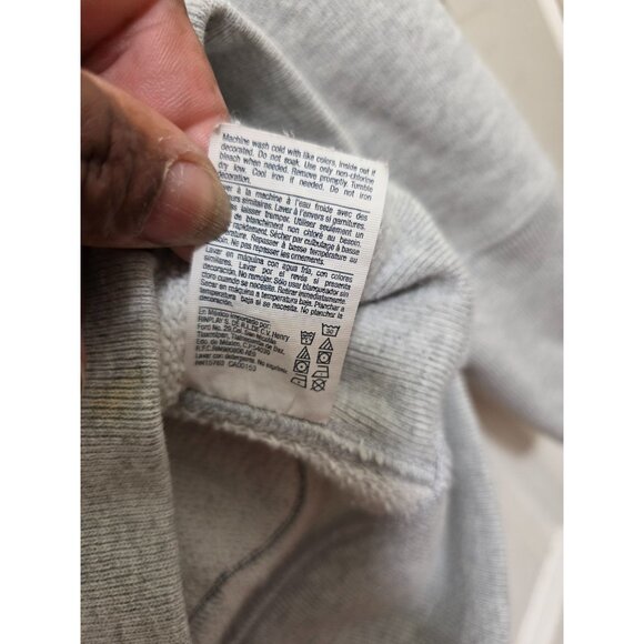 Champion Varsity Athletic Grey Sweatshirt With Patches & Embroidered Details Siz - Picture 8 of 9